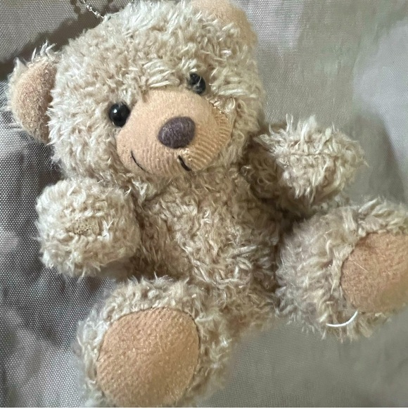 Handmade Accessories - Teddy Bear Brown Plush Keychain
